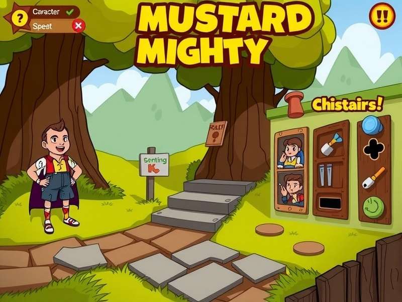 Mustard Mighty gameplay screenshot showing character and environment